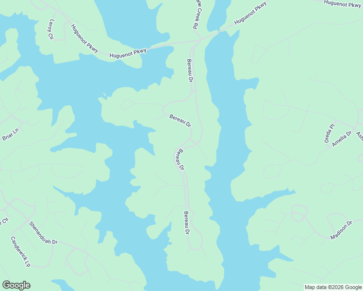 map of restaurants, bars, coffee shops, grocery stores, and more near Bereau Drive in McCormick County