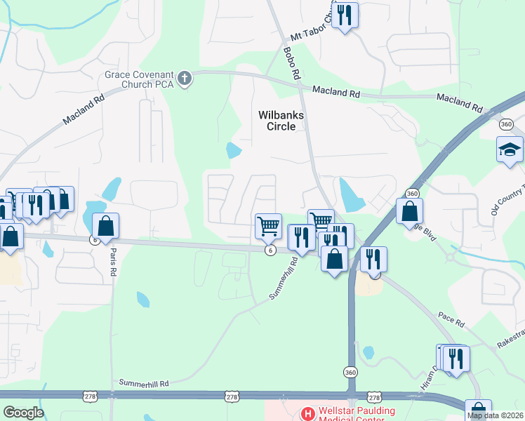map of restaurants, bars, coffee shops, grocery stores, and more near 75 Slate Drive in Dallas