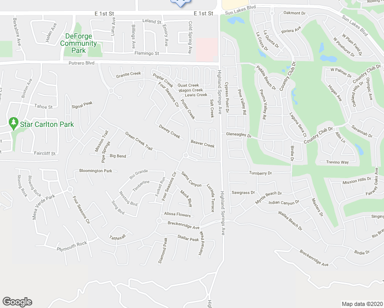 map of restaurants, bars, coffee shops, grocery stores, and more near 1617 Beaver Creek in Beaumont