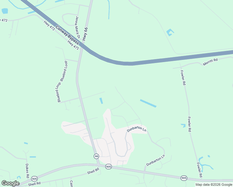 map of restaurants, bars, coffee shops, grocery stores, and more near 195 Dudley Lane in Conway