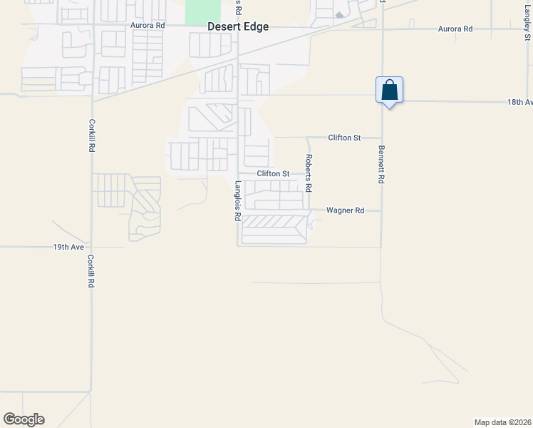 map of restaurants, bars, coffee shops, grocery stores, and more near 18801 Roberts Road in Desert Hot Springs