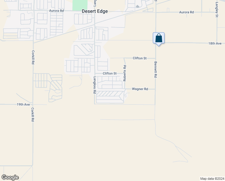 map of restaurants, bars, coffee shops, grocery stores, and more near 18801 Roberts Road in Desert Hot Springs