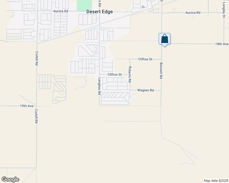 map of restaurants, bars, coffee shops, grocery stores, and more near 18801 Roberts Road in Desert Hot Springs