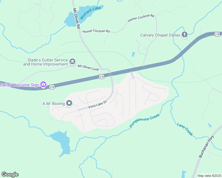 map of restaurants, bars, coffee shops, grocery stores, and more near 110 Vista Lake Drive in Dallas