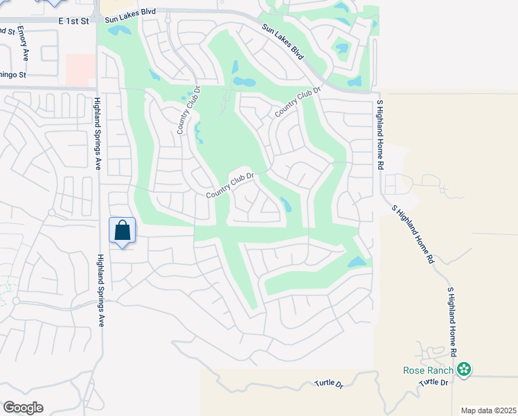 map of restaurants, bars, coffee shops, grocery stores, and more near 1501 Littler Avenue in Banning