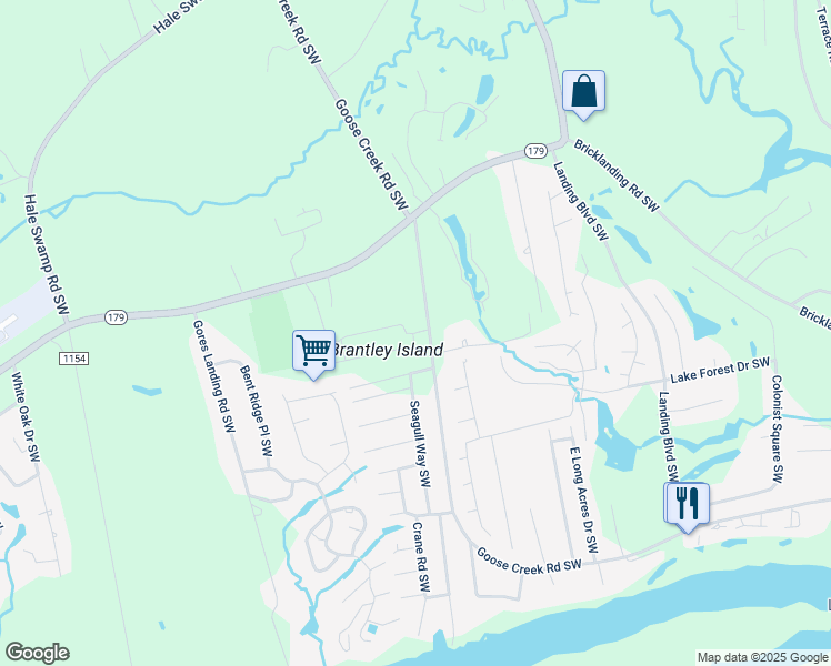 map of restaurants, bars, coffee shops, grocery stores, and more near 3346 Wood Stork Drive in OCEAN ISL BCH
