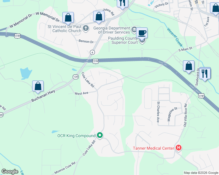 map of restaurants, bars, coffee shops, grocery stores, and more near 114 Mount Comet Court in Dallas