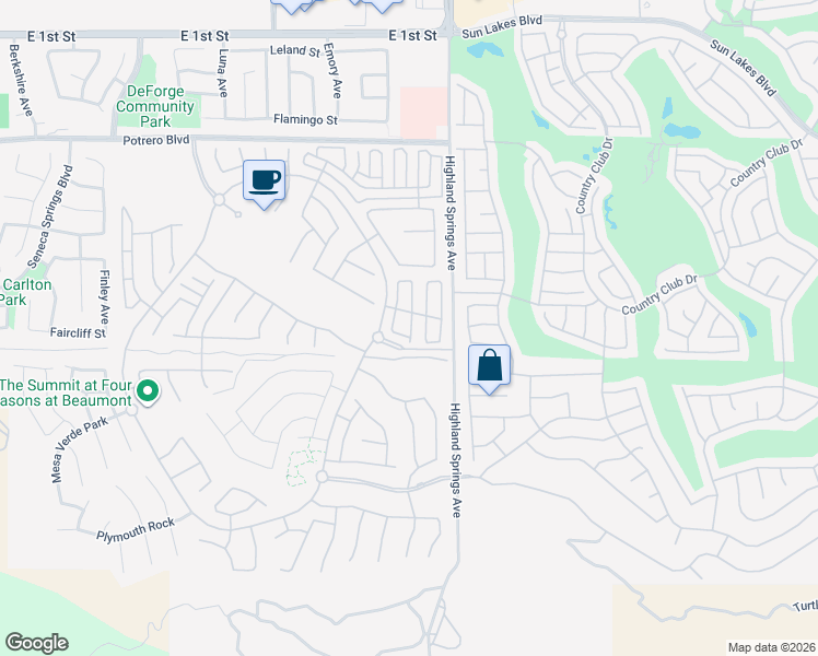 map of restaurants, bars, coffee shops, grocery stores, and more near 1617 Beaver Creek in Beaumont