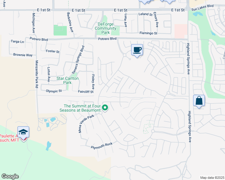 map of restaurants, bars, coffee shops, grocery stores, and more near in Beaumont