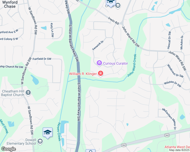 map of restaurants, bars, coffee shops, grocery stores, and more near 2420 Westport Circle in Marietta