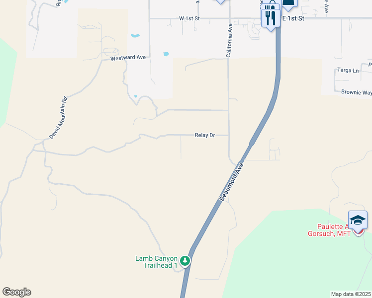 map of restaurants, bars, coffee shops, grocery stores, and more near 14492 Green Acres Drive in Beaumont