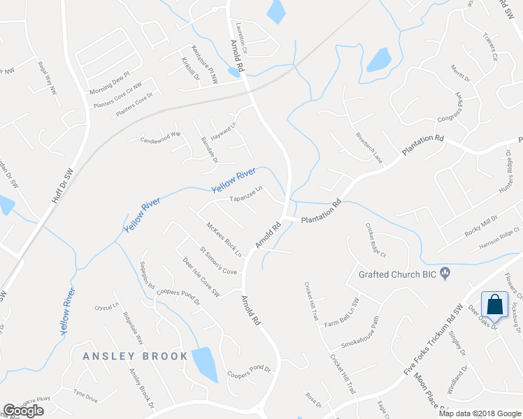 map of restaurants, bars, coffee shops, grocery stores, and more near 336 Mackinac Hollow in Lawrenceville