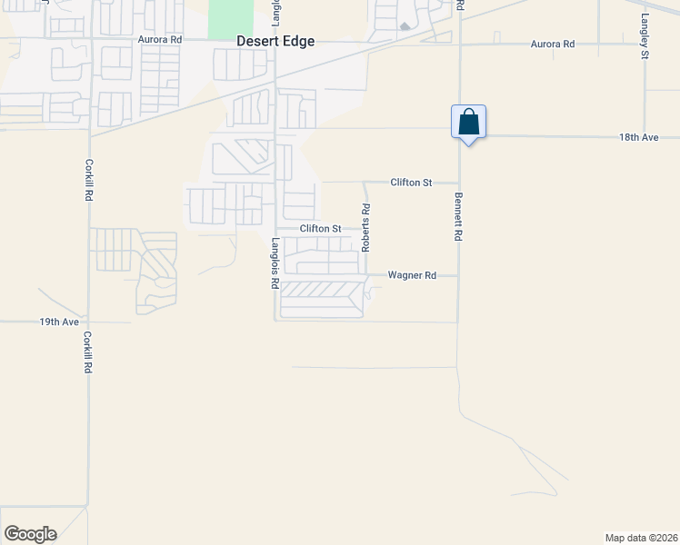 map of restaurants, bars, coffee shops, grocery stores, and more near 18555 Roberts Road in Desert Hot Springs