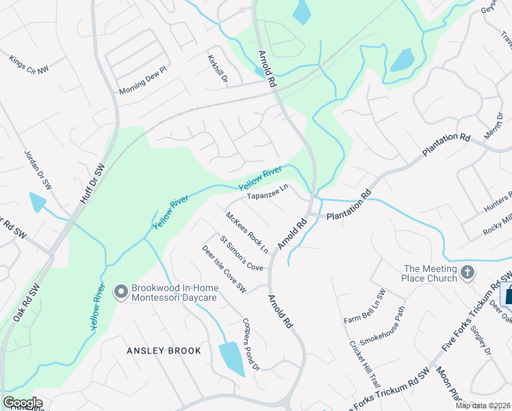 map of restaurants, bars, coffee shops, grocery stores, and more near 299 Triborough Hollow Southwest in Lawrenceville