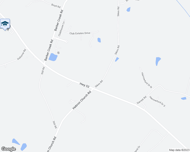 map of restaurants, bars, coffee shops, grocery stores, and more near 1258 Sikes Road in Statham