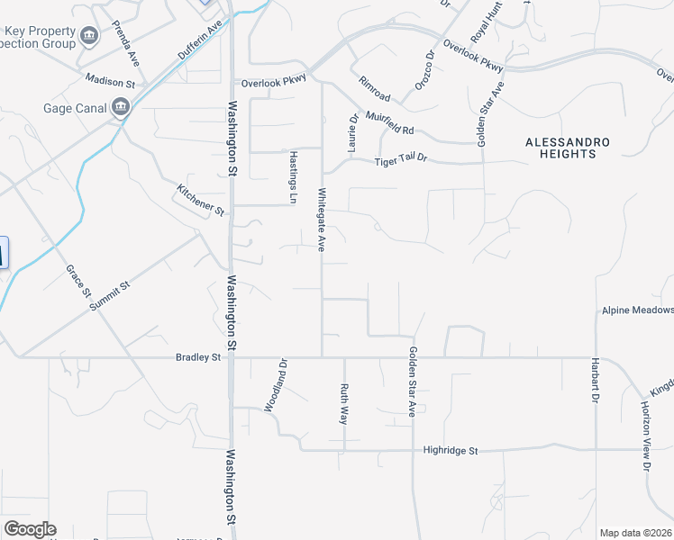 map of restaurants, bars, coffee shops, grocery stores, and more near 1463 Bishop Place in Riverside