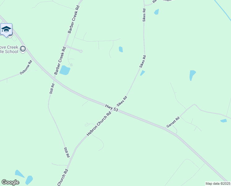 map of restaurants, bars, coffee shops, grocery stores, and more near 1258 Sikes Road in Statham
