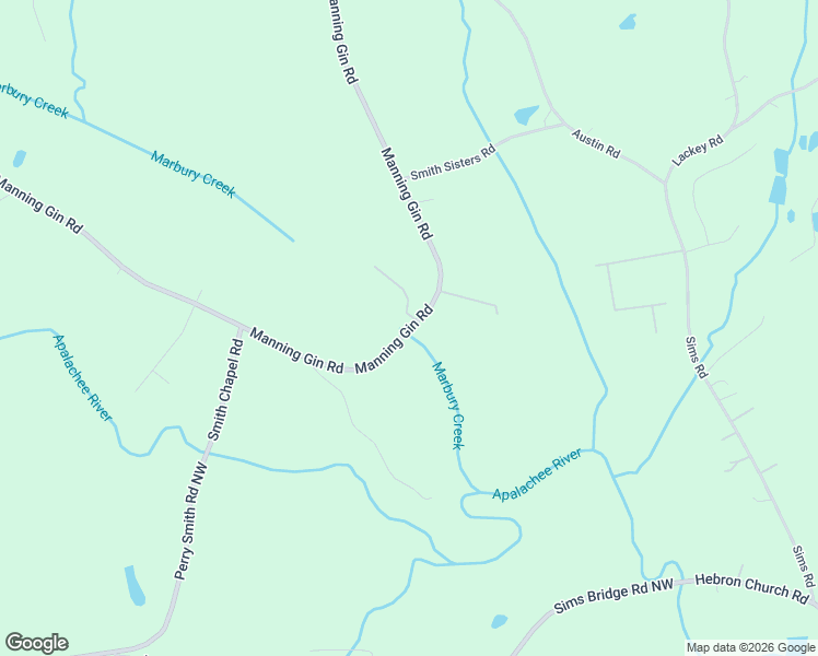 map of restaurants, bars, coffee shops, grocery stores, and more near 946 Manning Gin Road in Winder