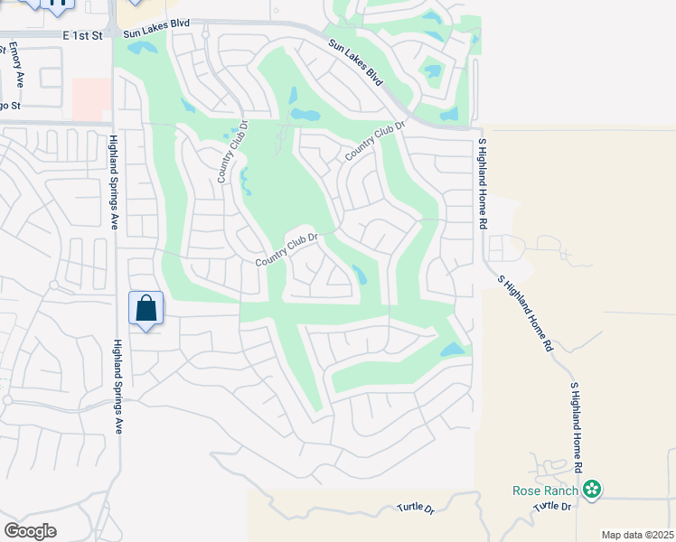 map of restaurants, bars, coffee shops, grocery stores, and more near 1425 Allin Lane in Banning