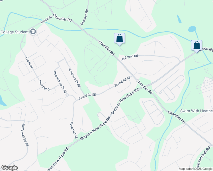 map of restaurants, bars, coffee shops, grocery stores, and more near 1669 Sharpton Trail in Grayson