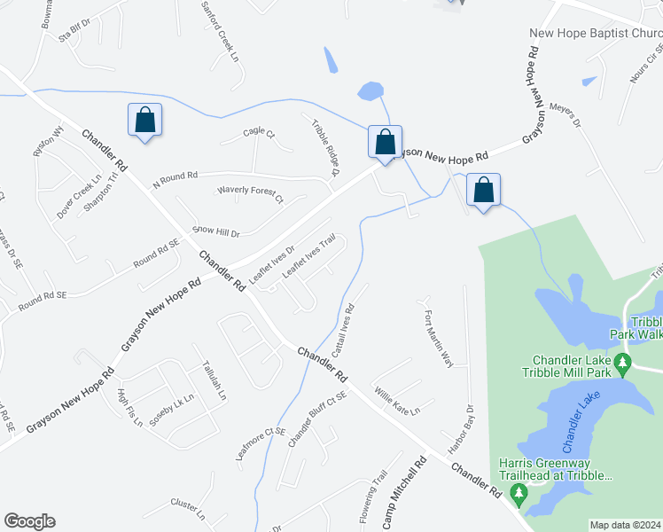 map of restaurants, bars, coffee shops, grocery stores, and more near 1904 Sweet Flag Road in Lawrenceville