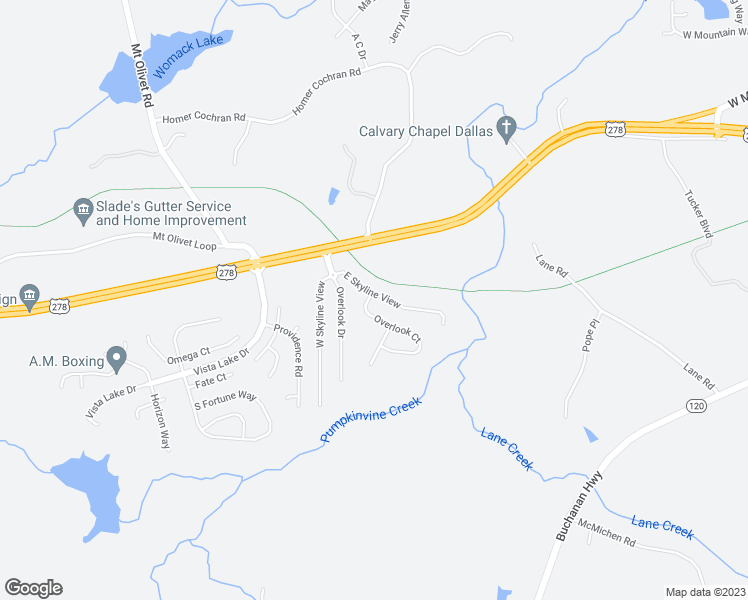 map of restaurants, bars, coffee shops, grocery stores, and more near 200 East Skyline View in Dallas