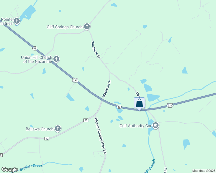 map of restaurants, bars, coffee shops, grocery stores, and more near County Road 12 in St. Clair County