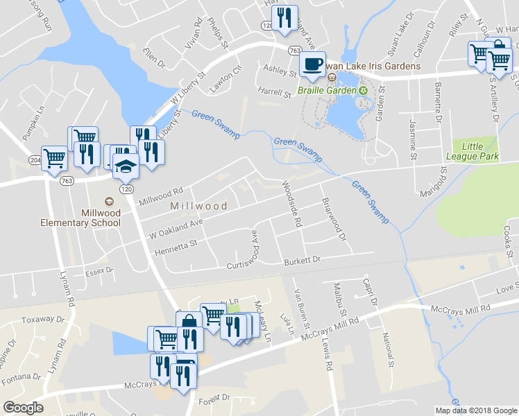 map of restaurants, bars, coffee shops, grocery stores, and more near 1818 West Oakland Avenue in Sumter