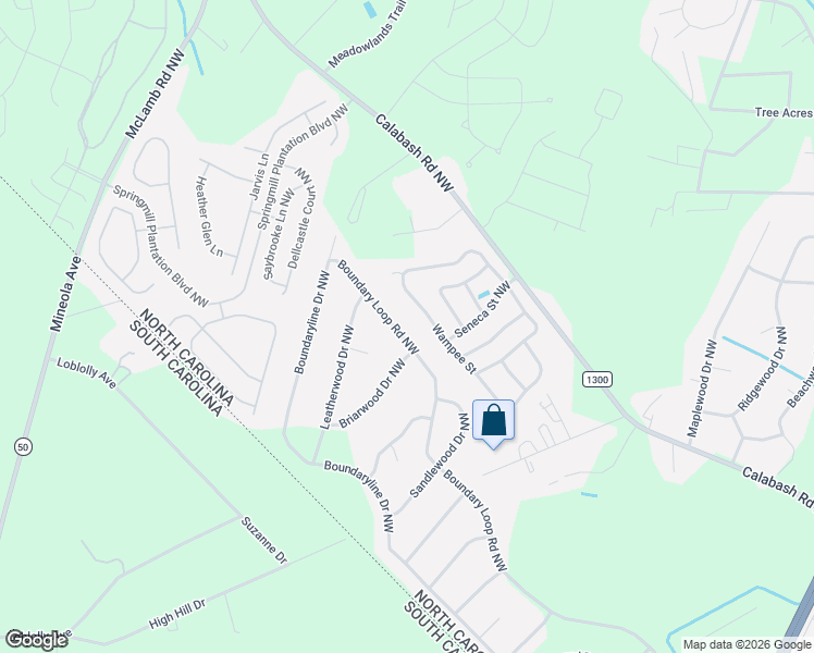 map of restaurants, bars, coffee shops, grocery stores, and more near 519 Wampee Street in Calabash