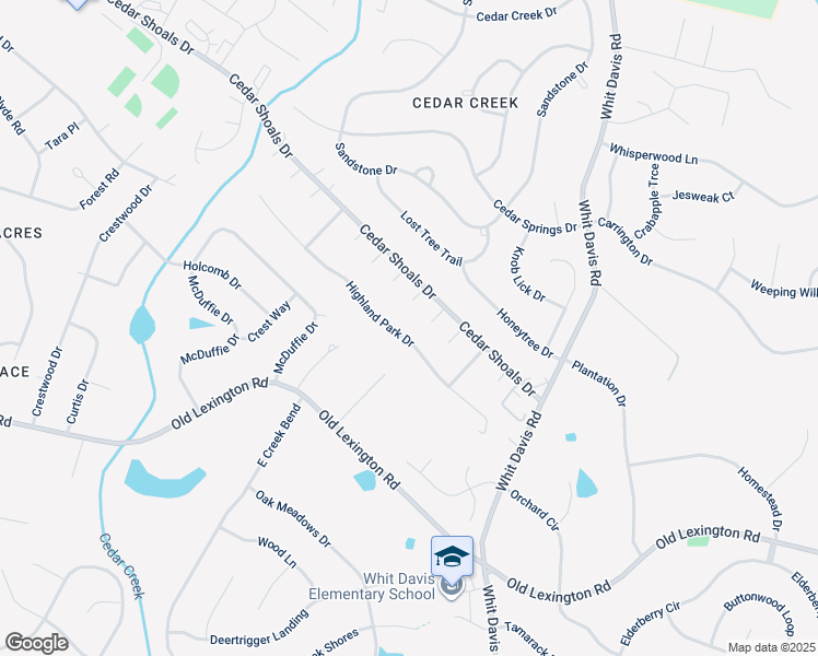 map of restaurants, bars, coffee shops, grocery stores, and more near 150 Bayberry Court in Athens