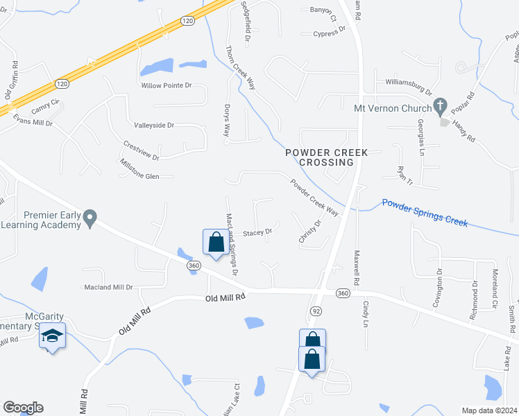 map of restaurants, bars, coffee shops, grocery stores, and more near 108 Dalena Way in Dallas