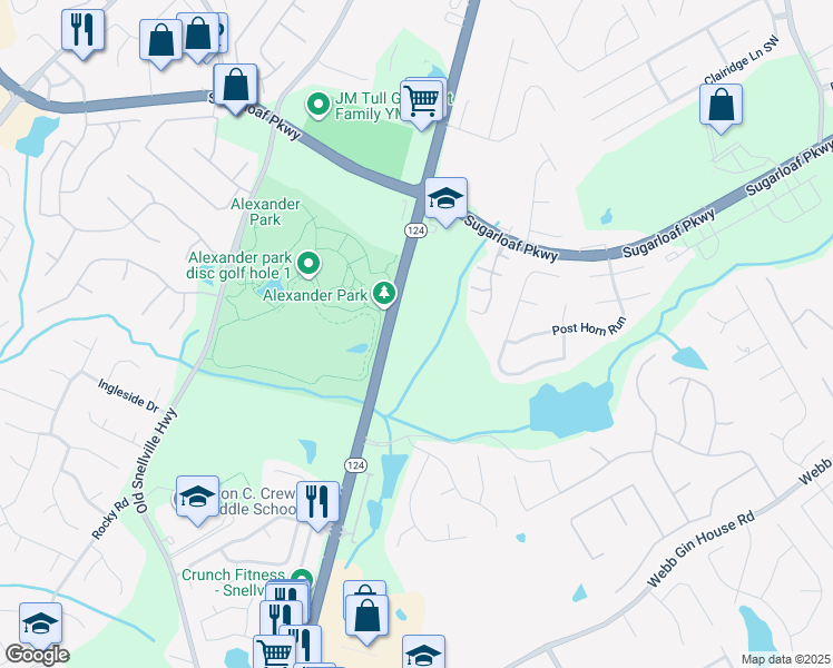 map of restaurants, bars, coffee shops, grocery stores, and more near 956 Scenic Highway North in Lawrenceville
