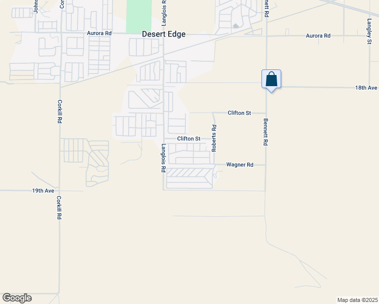map of restaurants, bars, coffee shops, grocery stores, and more near 18555 Roberts Road in Desert Hot Springs