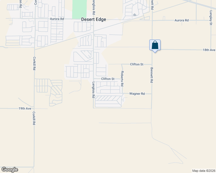 map of restaurants, bars, coffee shops, grocery stores, and more near 18555 Roberts Road in Desert Hot Springs