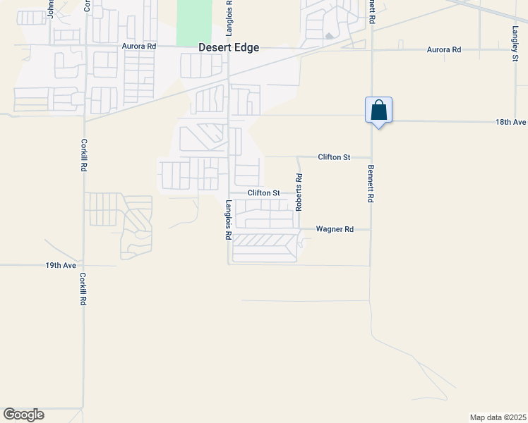 map of restaurants, bars, coffee shops, grocery stores, and more near 18555 Roberts Road in Desert Hot Springs