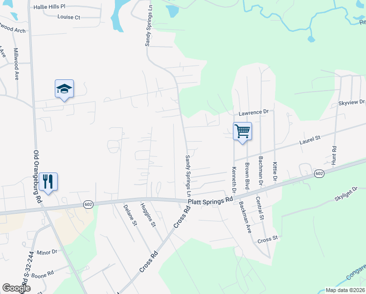 map of restaurants, bars, coffee shops, grocery stores, and more near 190 Willma Ann Drive in Lexington