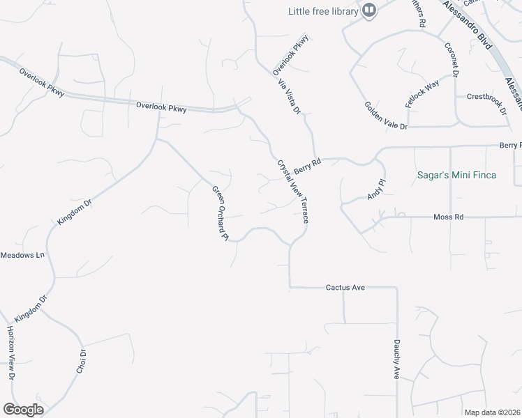 map of restaurants, bars, coffee shops, grocery stores, and more near 18058 Gwynn Court in Riverside
