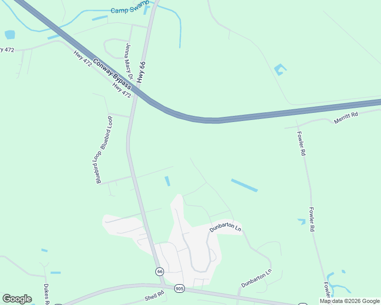 map of restaurants, bars, coffee shops, grocery stores, and more near 298 Dudley Ln in Conway