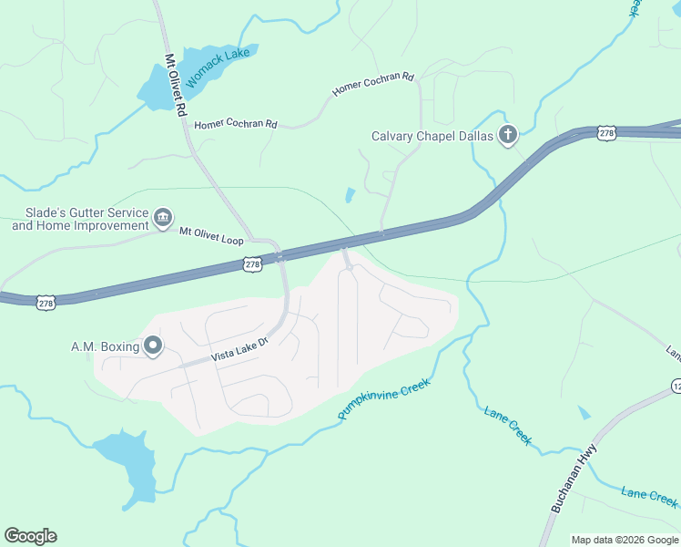map of restaurants, bars, coffee shops, grocery stores, and more near 102 Overlook Drive in Dallas