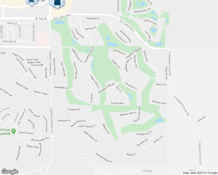 map of restaurants, bars, coffee shops, grocery stores, and more near 5565 Rodriguez Ave in Banning