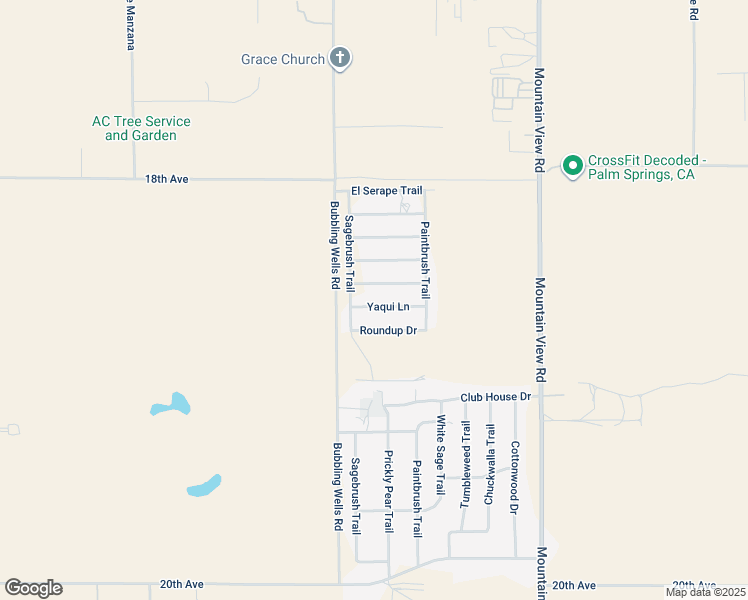 map of restaurants, bars, coffee shops, grocery stores, and more near 67626 Yaqui Lane in Desert Hot Springs