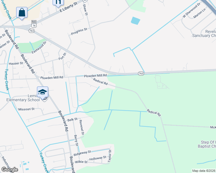 map of restaurants, bars, coffee shops, grocery stores, and more near 790 Radical Road in Sumter