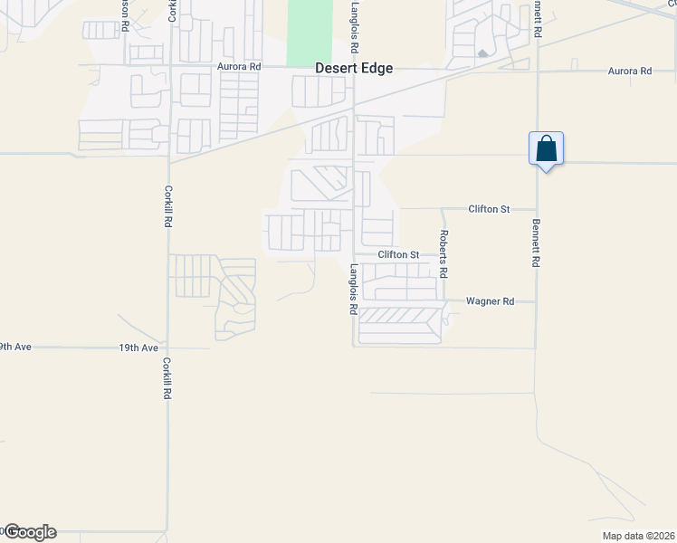 map of restaurants, bars, coffee shops, grocery stores, and more near 18273-18471 Langlois Road in Desert Hot Springs