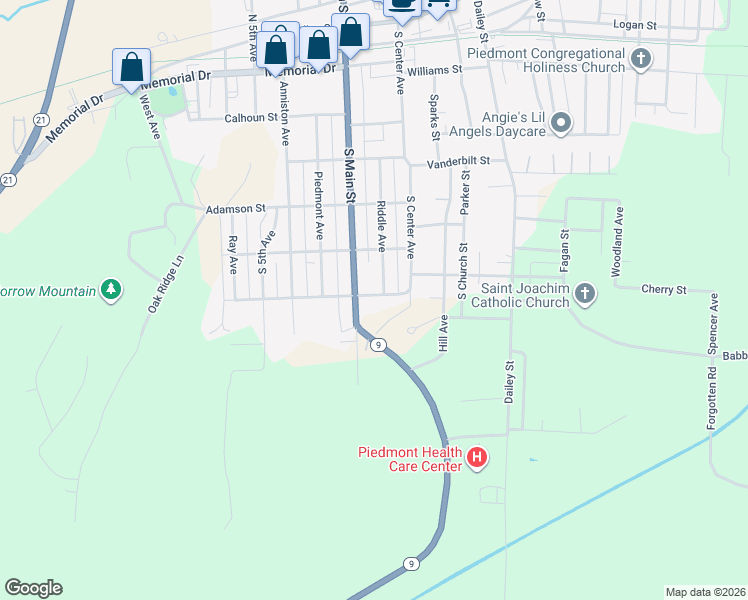 map of restaurants, bars, coffee shops, grocery stores, and more near 105 Johnson St in Piedmont