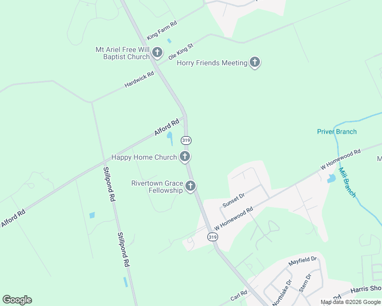 map of restaurants, bars, coffee shops, grocery stores, and more near 4510 South Carolina 319 in Conway