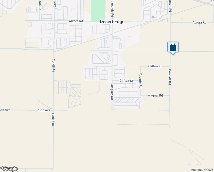 map of restaurants, bars, coffee shops, grocery stores, and more near 18273-18471 Langlois Road in Desert Hot Springs