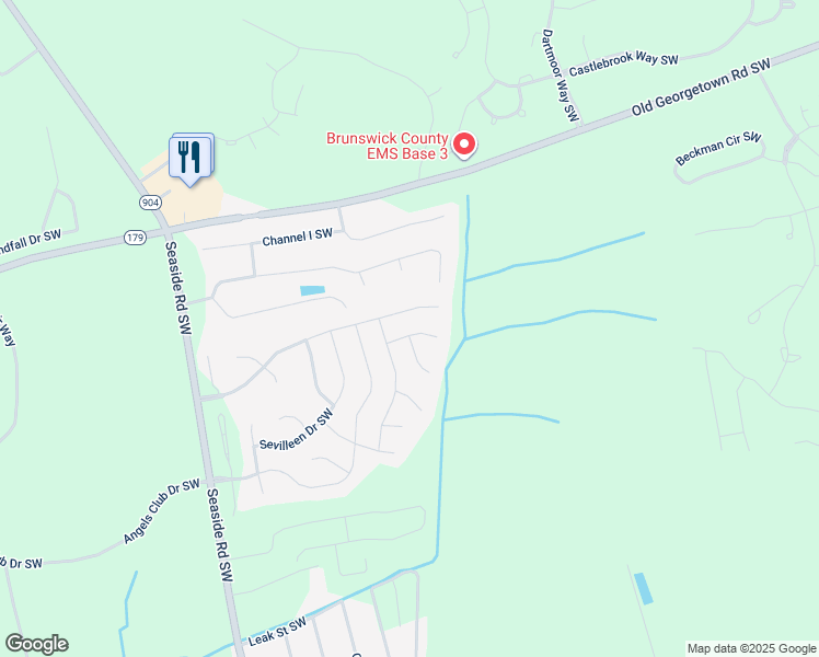 map of restaurants, bars, coffee shops, grocery stores, and more near 1369 Arot Court Southwest in Ocean Isle Beach