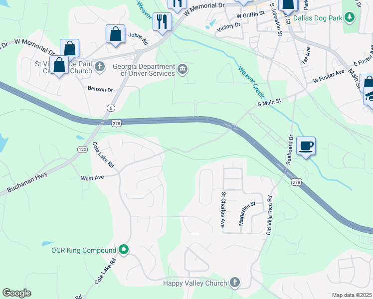 map of restaurants, bars, coffee shops, grocery stores, and more near 361 West Avenue in Dallas
