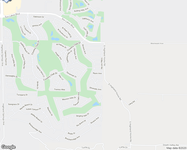 map of restaurants, bars, coffee shops, grocery stores, and more near 4898 Nairn Avenue in Banning