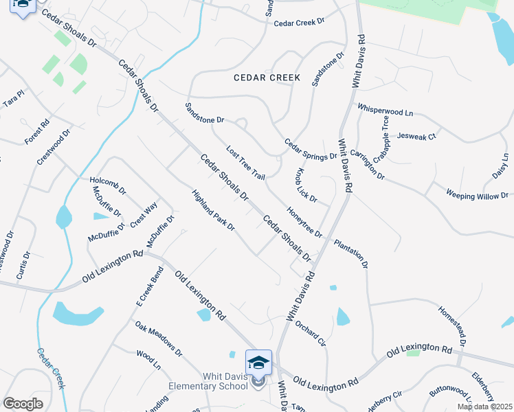 map of restaurants, bars, coffee shops, grocery stores, and more near 1747 Cedar Shoals Drive in Athens